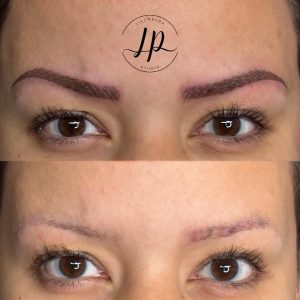 microblading con sombreado acentuado